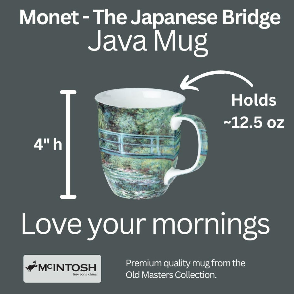 McIntosh Monet Japanese Bridge Fine Bone China Java Mug (12.5 oz)