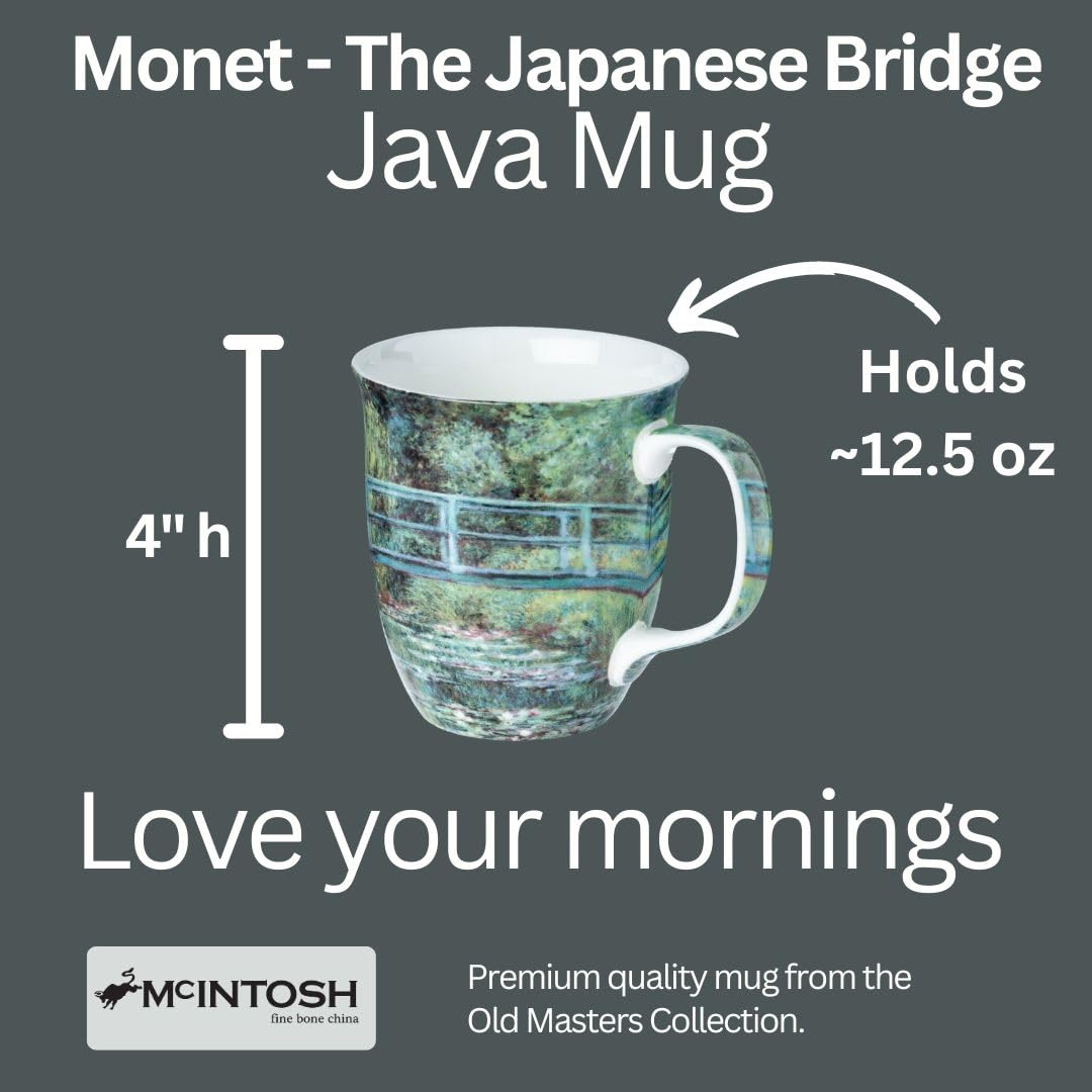 McIntosh Monet Japanese Bridge Fine Bone China Java Mug (12.5 oz)