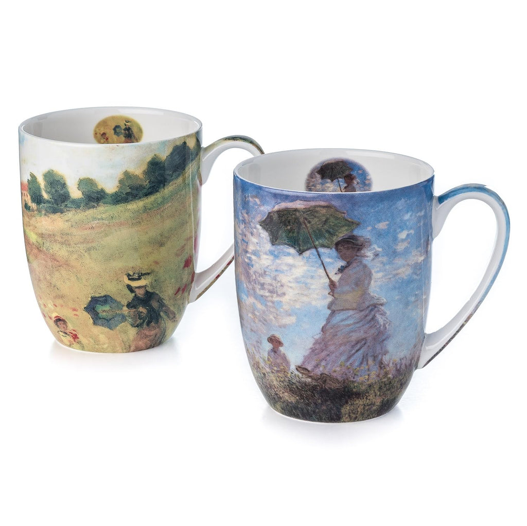 McIntosh Claude Monet Scenes with Women Fine Bone China Set of 2 Mugs