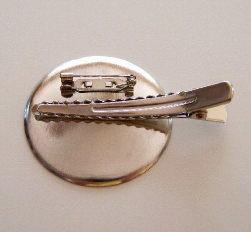 Phalaenopsis Orchid Artificial Flower Hair Clip/Pin Brooch, White