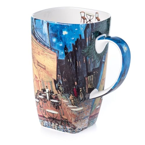 McIntosh Vincent Van Gogh Cafe Terrace At Night Fine Bone China (19.6 oz) Grande Mug in Matching Gift Box