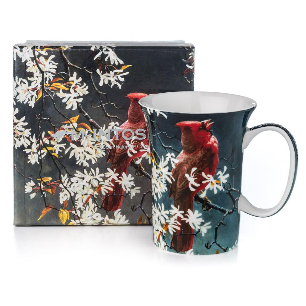 McIntosh Robert Bateman Spring Cardinal Fine Bone China (11 oz) Crest Mug in Matching Gift Box