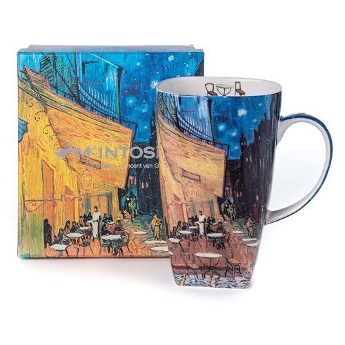 McIntosh Vincent Van Gogh Cafe Terrace At Night Fine Bone China (19.6 oz) Grande Mug in Matching Gift Box