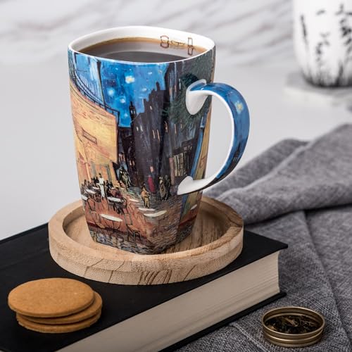 McIntosh Vincent Van Gogh Cafe Terrace At Night Fine Bone China (19.6 oz) Grande Mug in Matching Gift Box