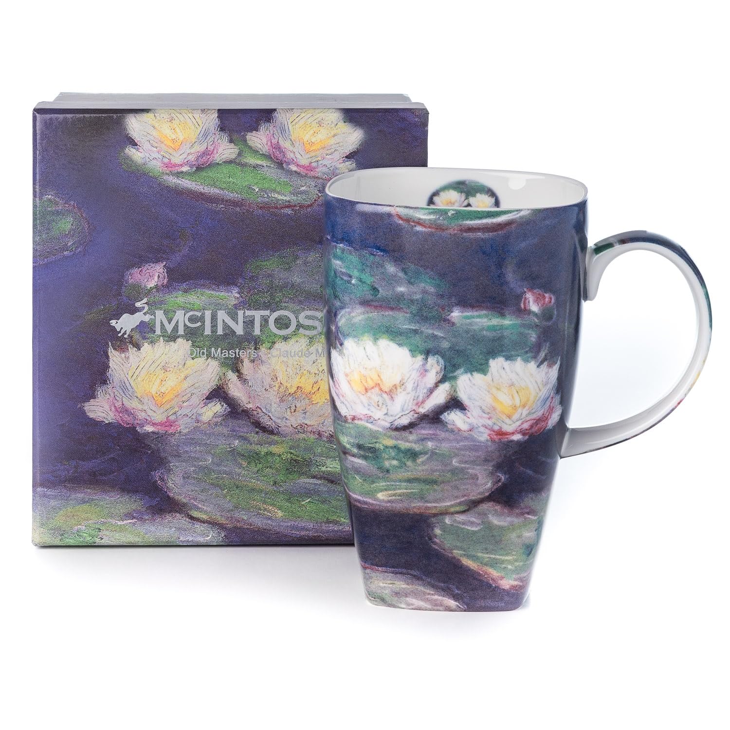 Claude Monet Water Lilies Fine Bone China (19.6 oz) Grande Mug in Matching Gift Box