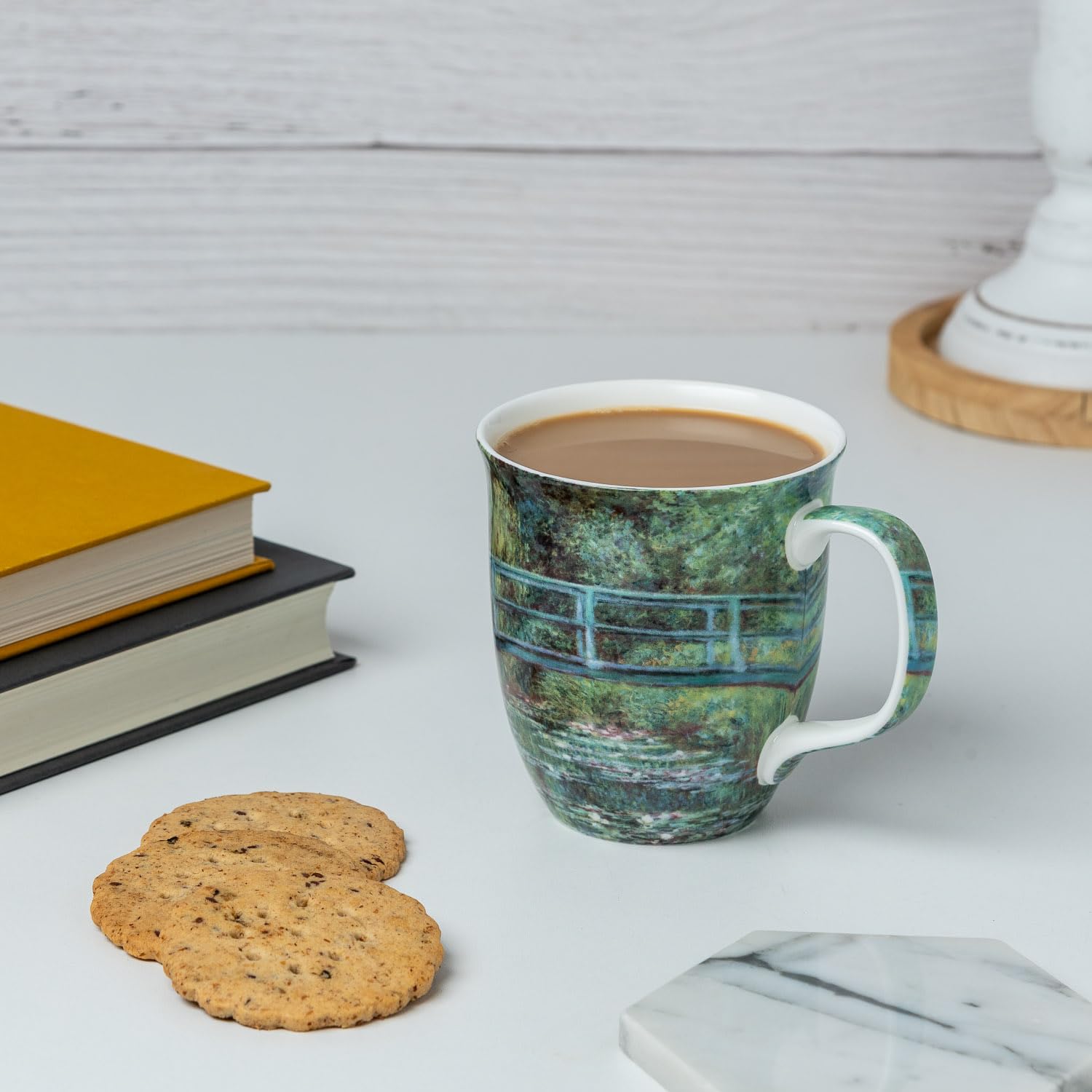 McIntosh Monet Japanese Bridge Fine Bone China Java Mug (12.5 oz)