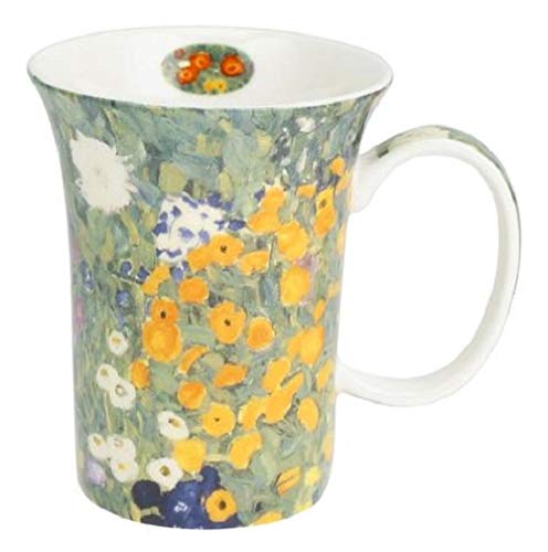 McIntosh Gustav Klimt Flower Garden Fine Bone China (11 oz) Set of 4 Mugs in Matching Gift Box