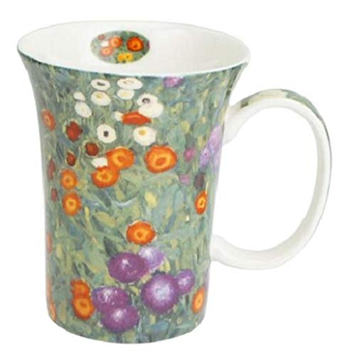 McIntosh Gustav Klimt Flower Garden Fine Bone China (11 oz) Set of 4 Mugs in Matching Gift Box