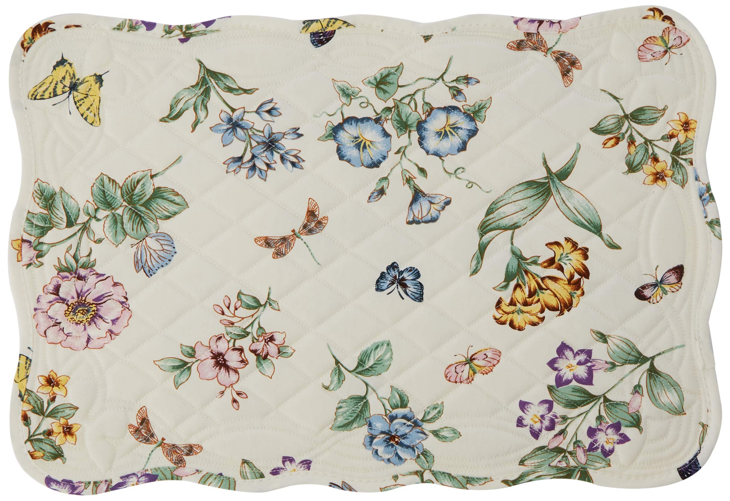 Lenox Butterfly Meadow Quilted Placemat, Set of 4, New in Original Vinyl Wrap
