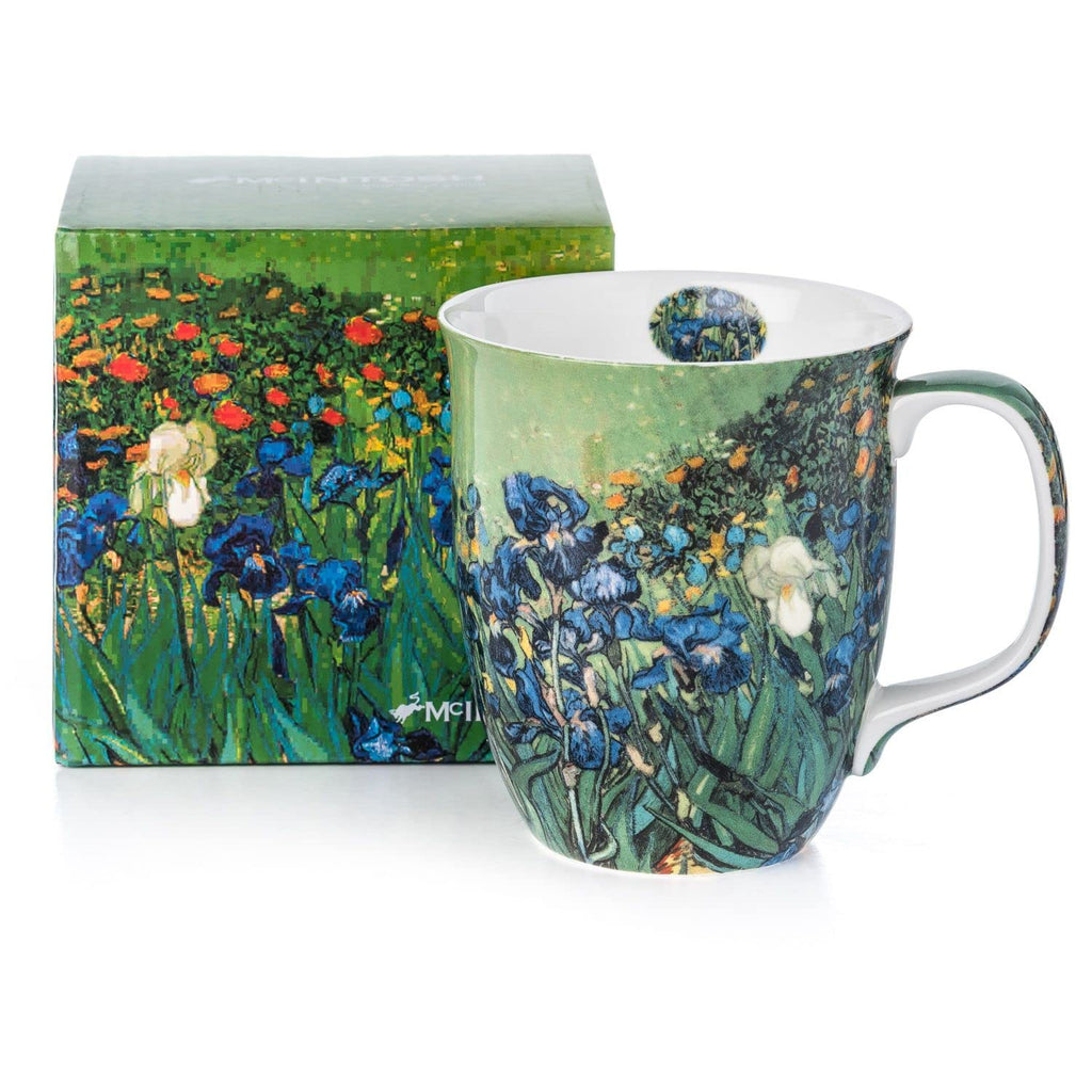 McIntosh Old Master - Vincent van Gogh Irises (12.5 oz) Fine Bone China Java Mug in Matching Gift Box