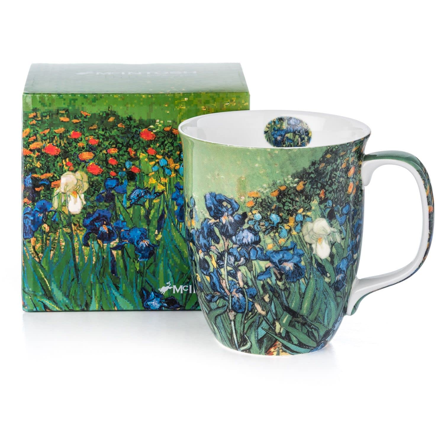 McIntosh Old Master - Vincent van Gogh Irises (12.5 oz) Fine Bone China Java Mug in Matching Gift Box