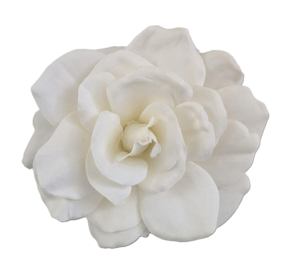 Large White Gardenia Hair Clip and Pin Brooch, 4.75 inch Artificial Flower