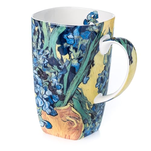 McIntosh Vincent Van Gogh Irises Fine Bone China (19.6 oz) Grande Mug in Matching Gift Box